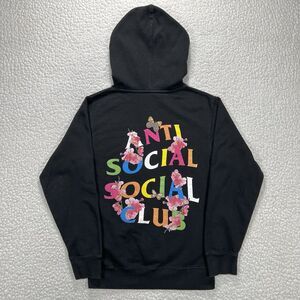 Anti Social Social Club Frantic Hoodie Black Size XS Rainbow Logo Streetwear USA